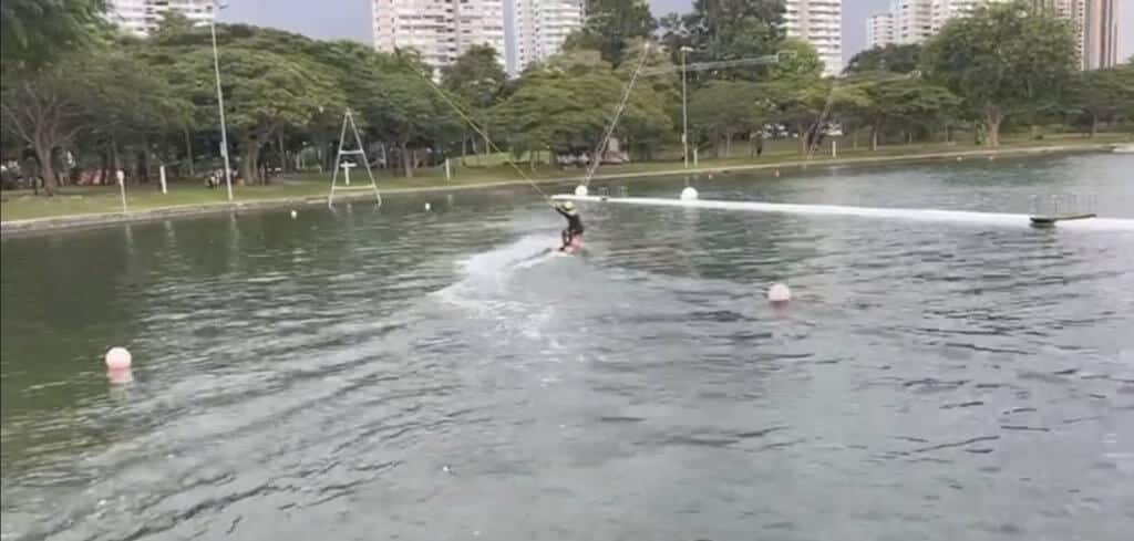 Die with zero - Christine in action wakeboarding