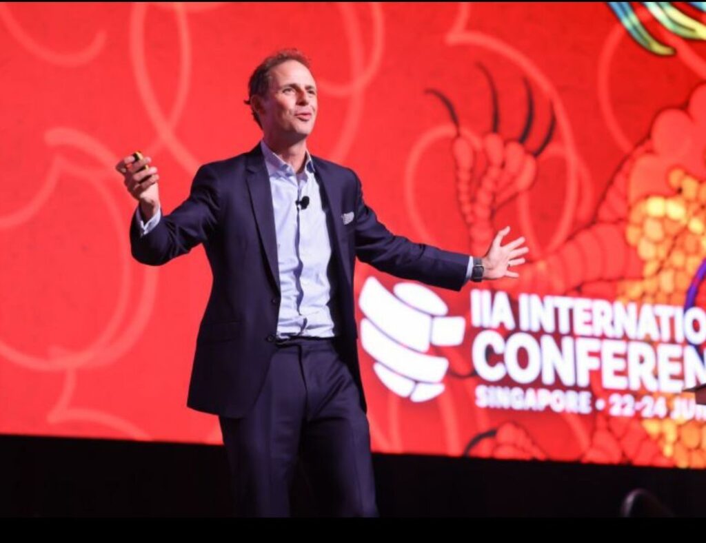 Rob Lilwall as the keynote speaker at the IIA International Conference 2026 in Singapore